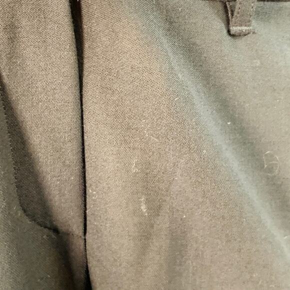 ANN DEMEULEMEESTER Size 8 Black Rayon Blend Flat Front Layered Dress Pants - Picture 5 of 7